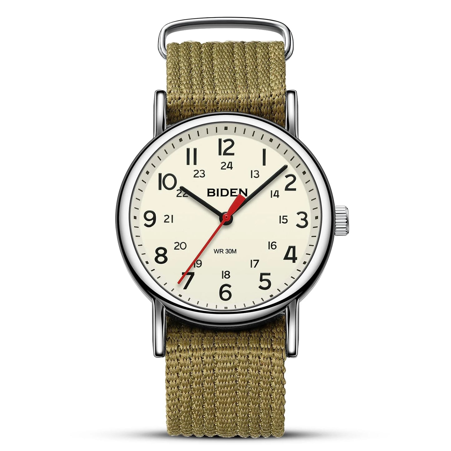 BIDEN Unisex Quartz Watch – Simple & Stylish with Nylon Strap