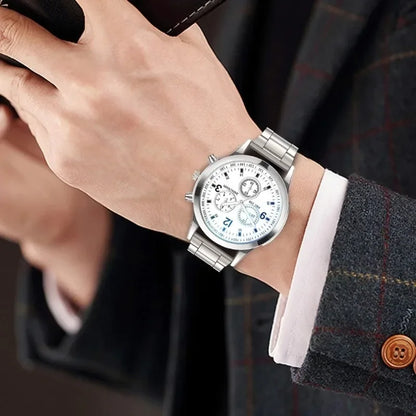 MOONBIFFY Men’s Quartz Wristwatch – Fashion & Casual Stainless Steel Watch