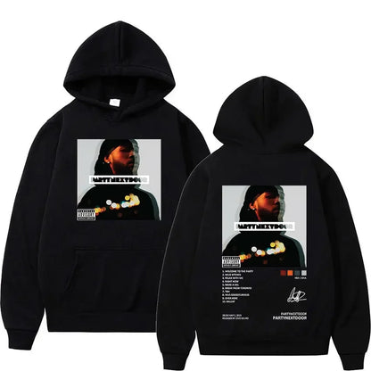Men’s Music Album Hoodie – Hip-Hop Retro Gothic Sweatshirt with Hood