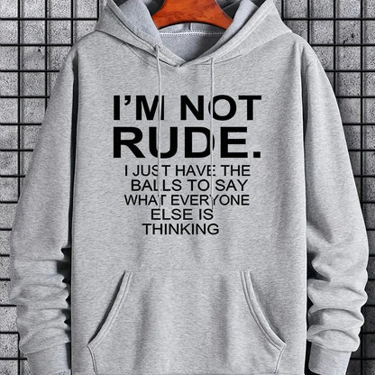 Men’s Hoodie – “Speak Everyone’s Mind” Graphic Pullover | Casual Travel Hoodie with Kangaroo Pocket