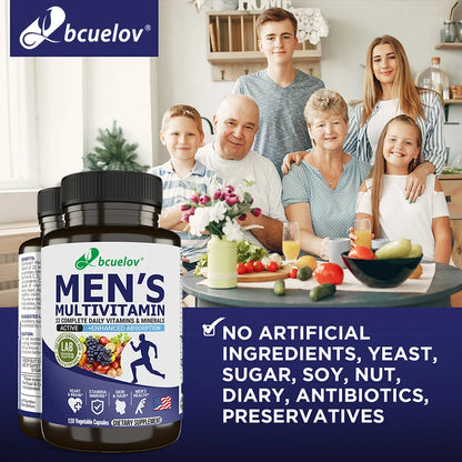 Bcuelov Men’s Daily Multivitamin – Complete Vitamins & Minerals
