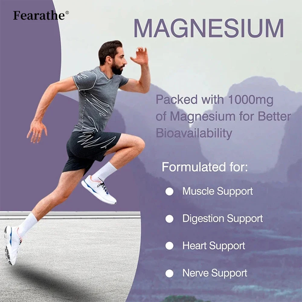 Fearathe Magnesium Citrate – High Absorption Magnesium Supplement