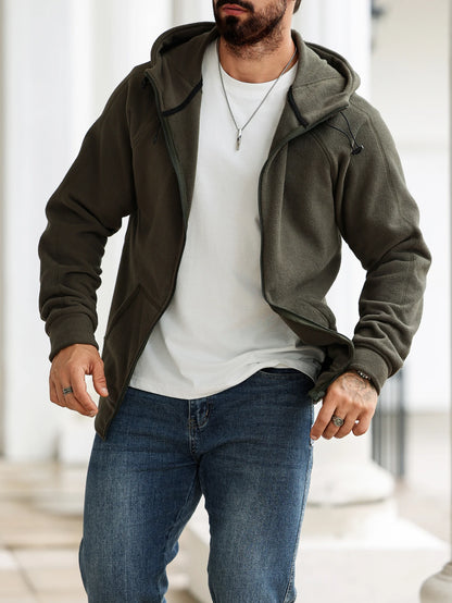 Men’s Hoodie Jacket – Trendy Slim Fit, Fashionable & Versatile for Autumn & Winter