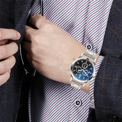 MOONBIFFY Men’s Quartz Wristwatch – Fashion & Casual Stainless Steel Watch