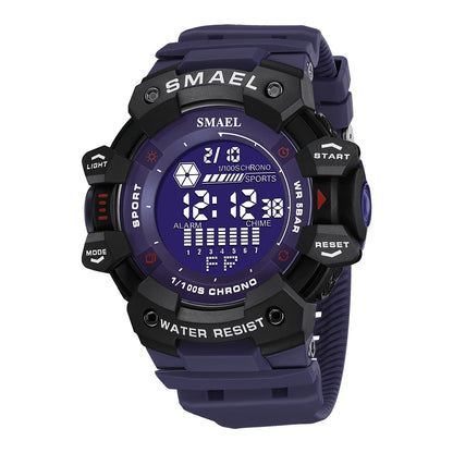 SMAEL 8050 Men’s Digital Sports Watch – Shock Resistant, Waterproof 5ATM, Multifunction LED Wristwatch