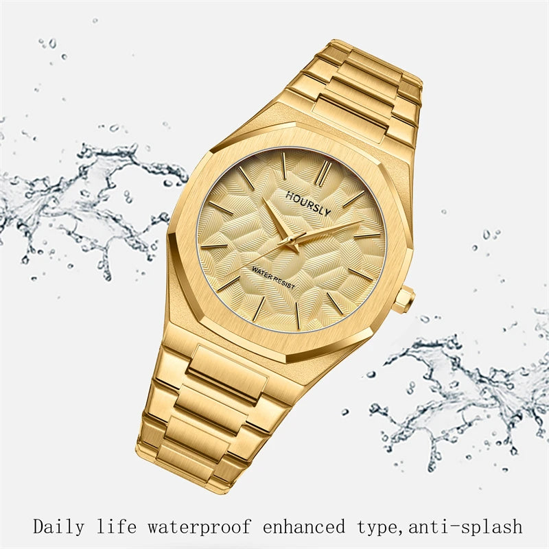 Wlisth/Wal-force Shi Quartz Men’s Watch – Stainless Steel, Luminous Hands, Water-Resistant Casual Fashion Wristwatch
