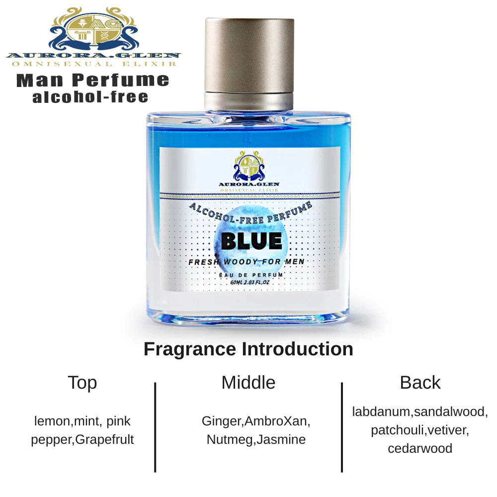 AURORA.GLEN Azure Breeze – Alcohol-Free Eau de Parfum for Men (50ml)