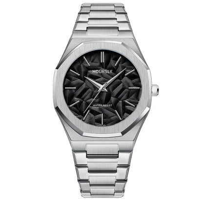Wlisth/Wal-force Shi Quartz Men’s Watch – Stainless Steel, Luminous Hands, Water-Resistant Casual Fashion Wristwatch