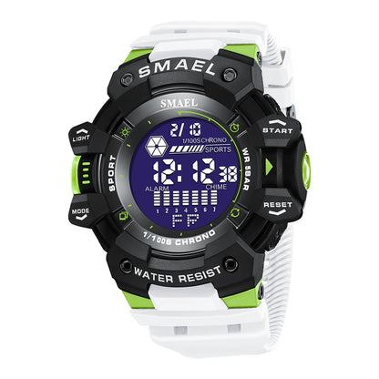 SMAEL 8050 Men’s Digital Sports Watch – Shock Resistant, Waterproof 5ATM, Multifunction LED Wristwatch