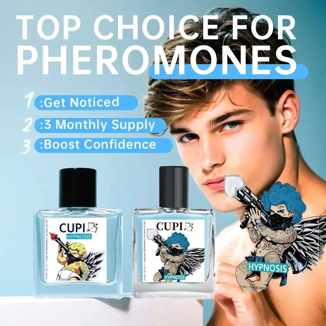 SAUVASINE Cupid Cologne – Fruity Pheromone Perfume (50ml)