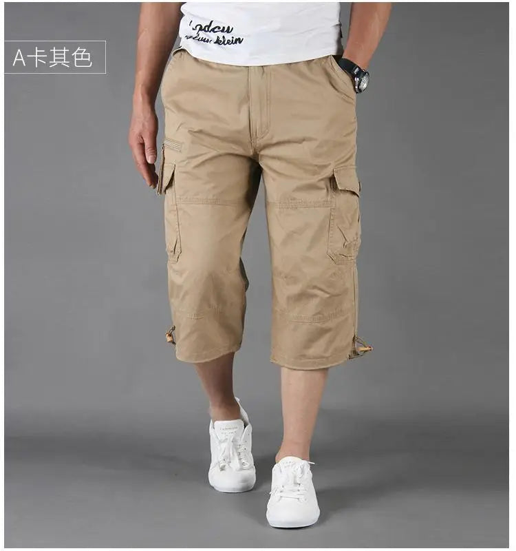 Men’s Casual Cotton Calf-Length Pants – Summer Comfort