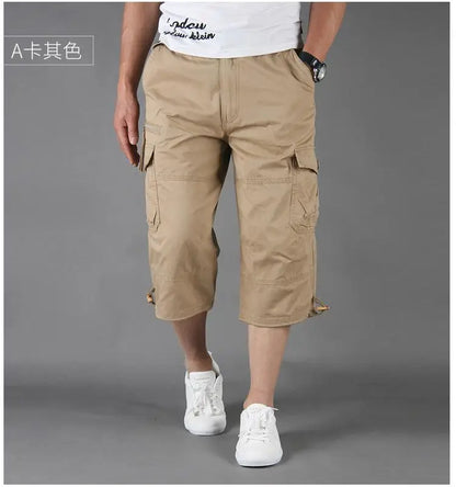 Men’s Casual Cotton Calf-Length Pants – Summer Comfort
