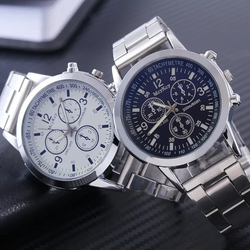 MOONBIFFY Men’s Quartz Wristwatch – Fashion & Casual Stainless Steel Watch