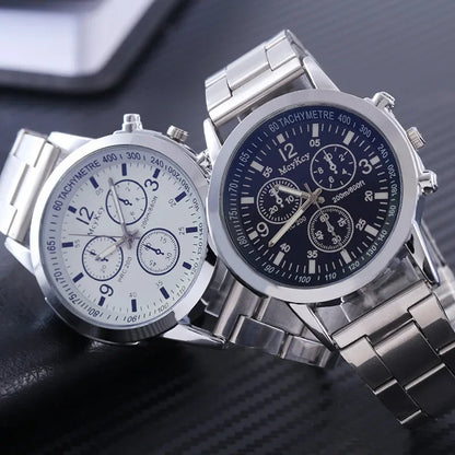 MOONBIFFY Men’s Quartz Wristwatch – Fashion & Casual Stainless Steel Watch