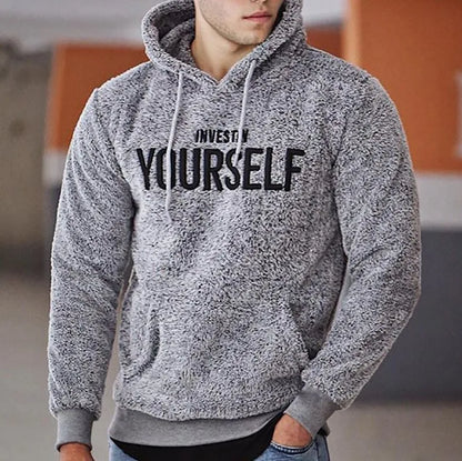 Men’s Casual Letter Print Hoodie – Autumn & Winter Essential