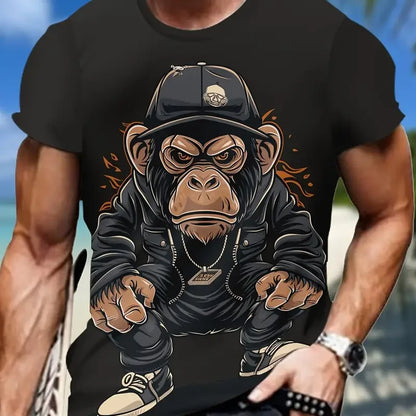 Men’s 3D Print T-Shirt – Breathable Casual Summer Top