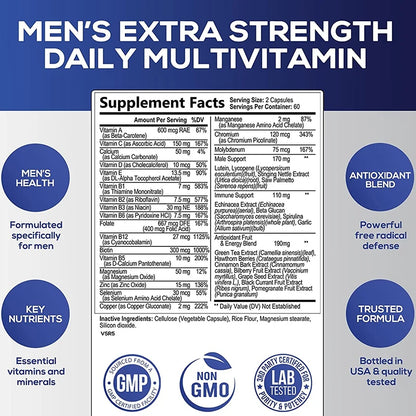 Pslalae Men’s Daily Multivitamin – Complete Energy & Health Support