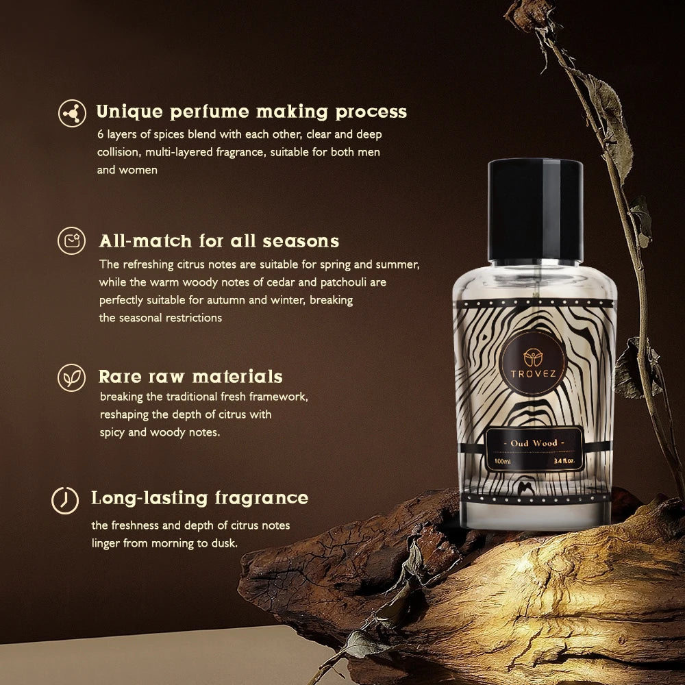 TROVEZ Oud Wood Eau de Parfum – 100ml