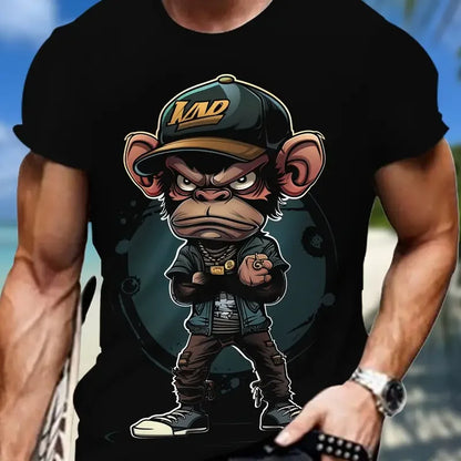 Men’s 3D Print T-Shirt – Breathable Casual Summer Top