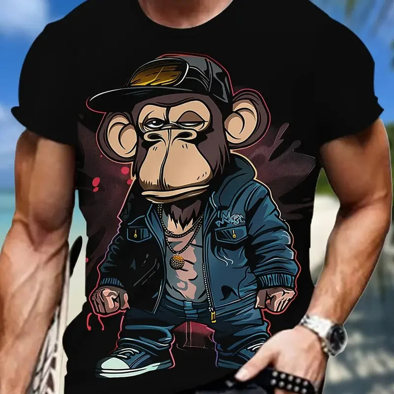 Men’s 3D Print T-Shirt – Breathable Casual Summer Top