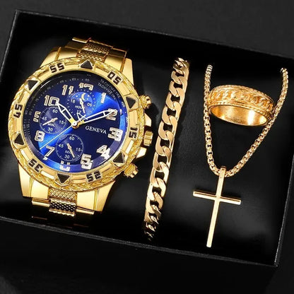 MOONBIFFY Quartz Men’s Wristwatch – Alloy Case, Stylish Bracelet Clasp, Casual Fashion Watch