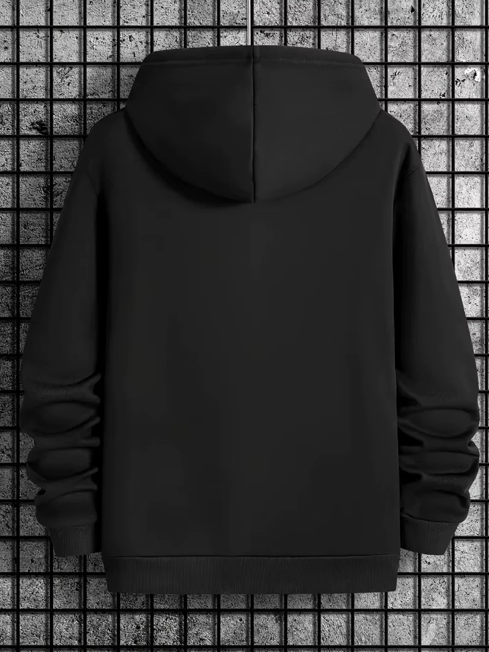 Men’s Casual Printed Hoodie – Cotton Blend, Autumn & Winter Wear