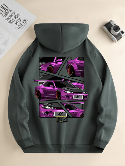 Men’s Lightweight Printed Hoodie – Casual Travel Style