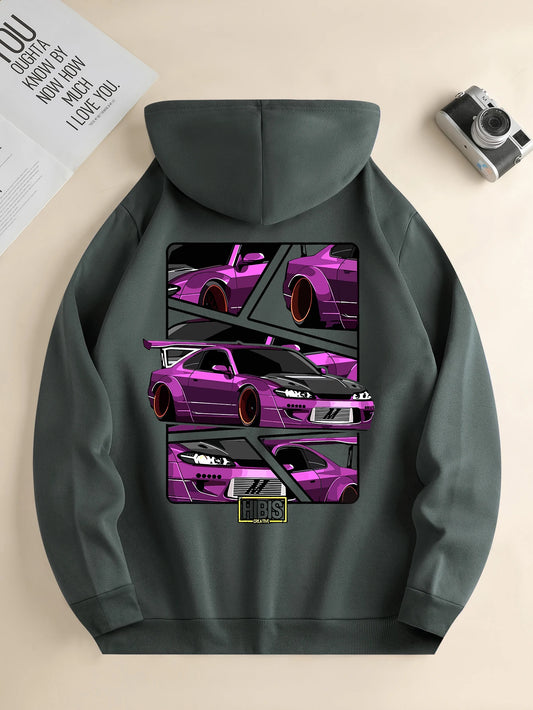 Men’s Lightweight Printed Hoodie – Casual Travel Style