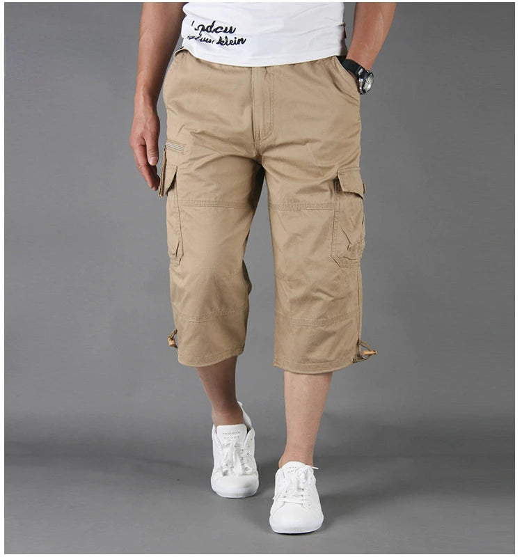 Men’s Casual Cotton Calf-Length Pants – Summer Comfort