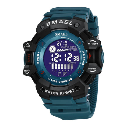 SMAEL 8050 Men’s Digital Sports Watch – Shock Resistant, Waterproof 5ATM, Multifunction LED Wristwatch