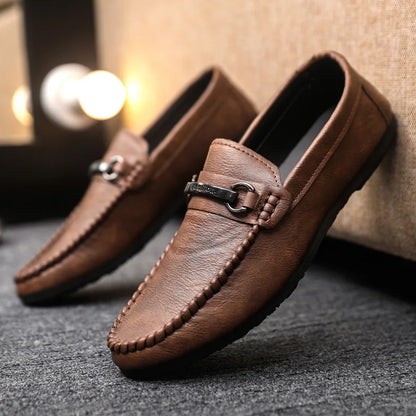 HIKDOOER Men’s Formal Oxford Shoes – Elegant Slip-On Dress Shoes