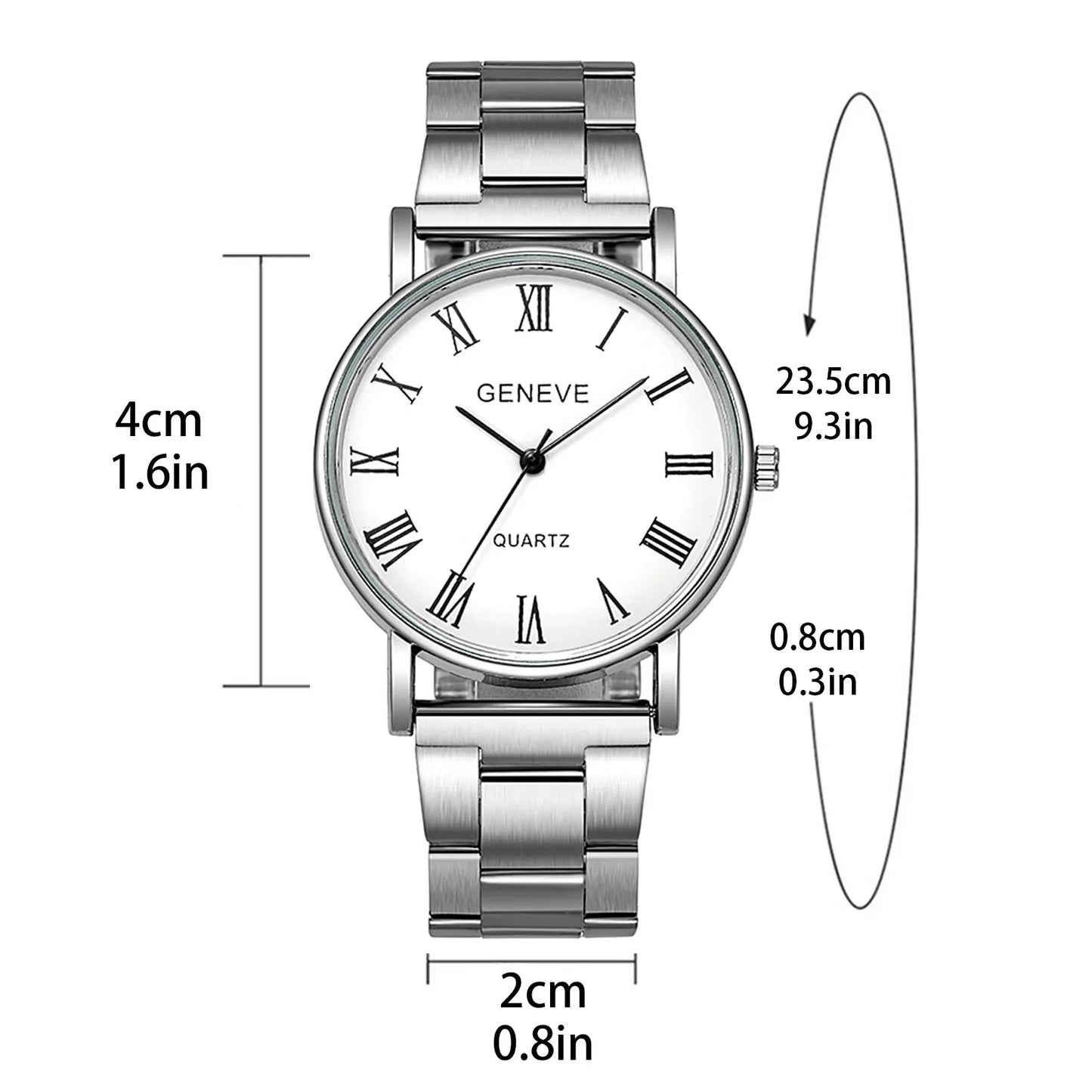 MOONBIFFY Men’s Fashion Quartz Watch – Stainless Steel Band