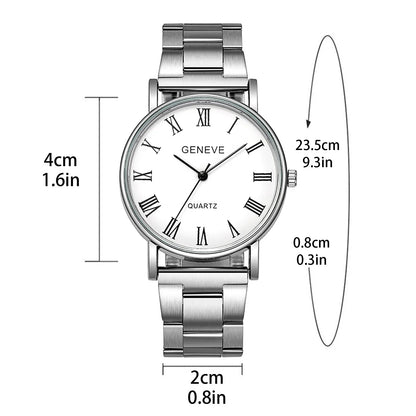 MOONBIFFY Men’s Fashion Quartz Watch – Stainless Steel Band