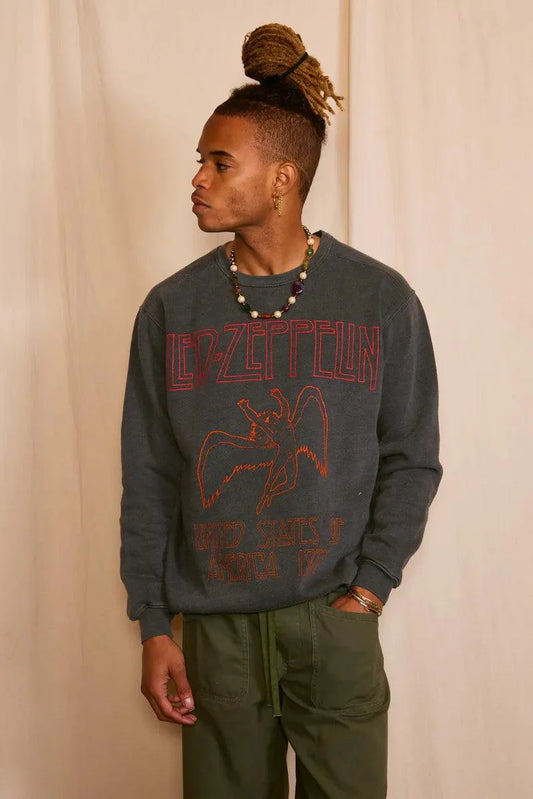 Led Zeppelin USA 1977 Men's Sweatshirt-0