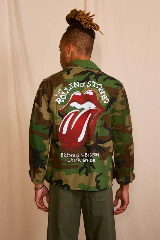 Rolling Stones Authentic Vintage Men's Camo Army Jacket-0